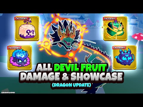 All Devil Fruit Damage and Showcase [600 Mastery] (Blox Fruits Dragon Update)