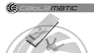 Cerradura de aluminio para puerta de cristal- distribuido por CABLEMATIC ®