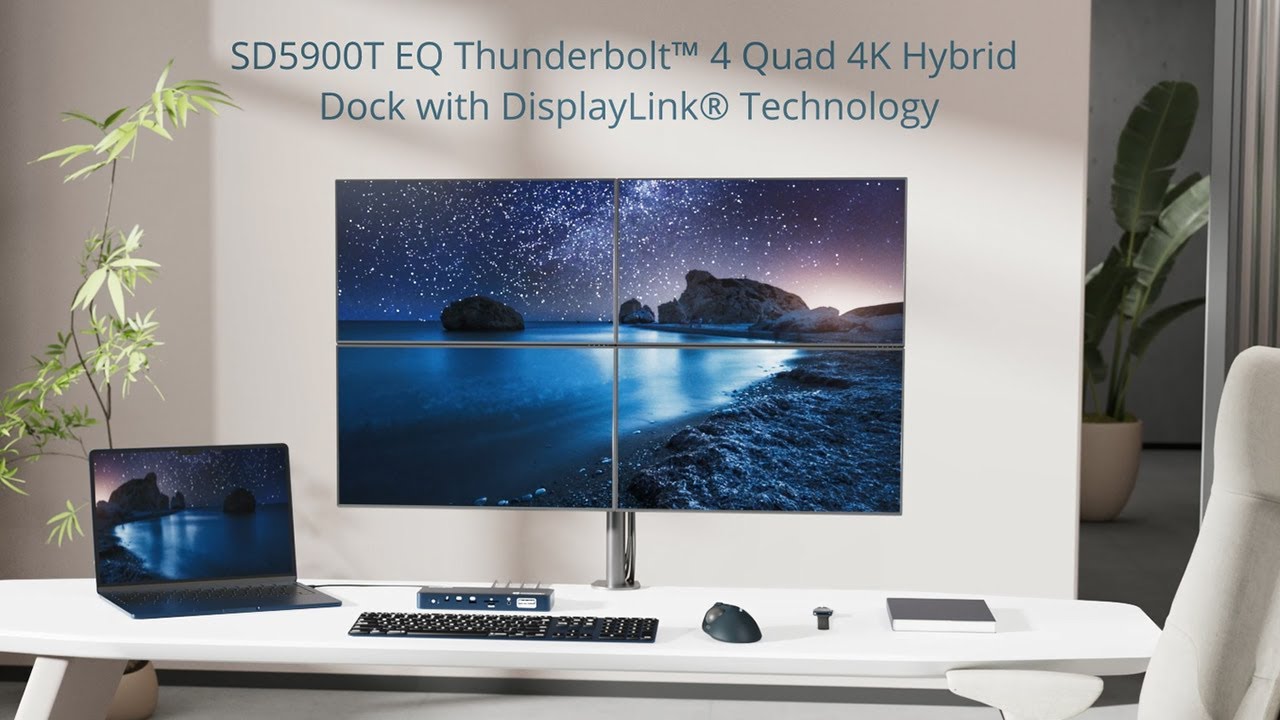 SD5900T EQ Thunderbolt 4 Quad 4K 40Gbps Dock with DisplayLink Technology