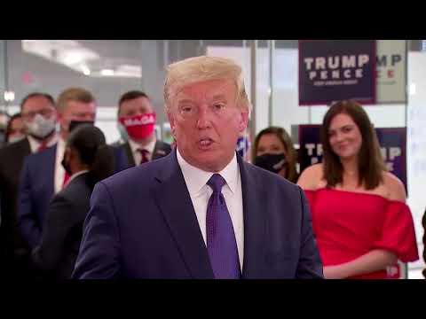 トランプ氏は選挙の夜の演説はまだ考えていないという。 (Trump says not thinking of election night speech yet)