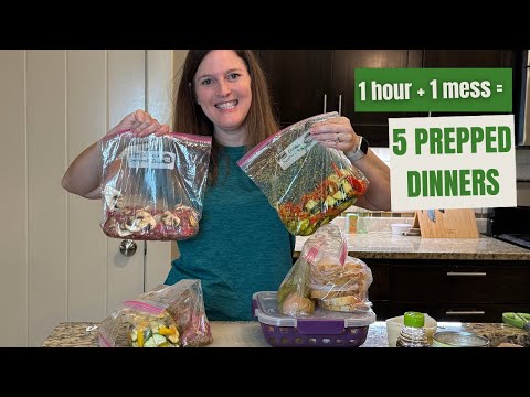 5 Easy Dinners Prepped in Under 1 Hour | Meal Prep for Busy Weeknights