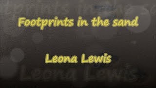 Footprints In The Sand - Leona Lewis - Lyrics &amp; Traductions