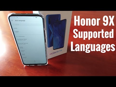 Honor 9X Languages List
