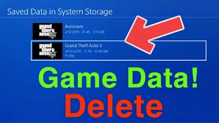 PS4 How to Delete GAME DATA Easy!