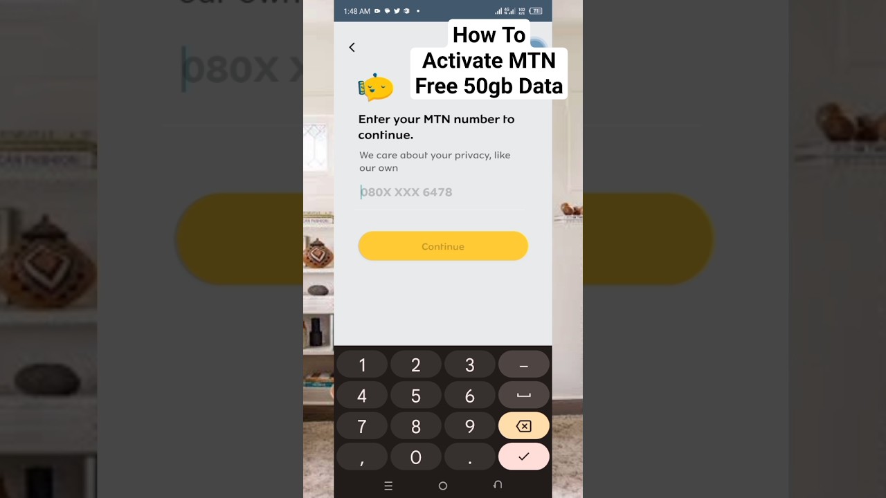 How To Activate MTN Free 50gb Data #tech #cheapsubscription #shorts #freebrowsingcode