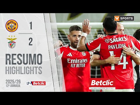 Resumo: Nacional 1-2 Benfica (Liga 25/26 #12)
