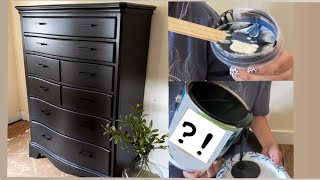 STREAK FREE and NO brushstrokes- paint furniture BLACK - my updated process current 2023