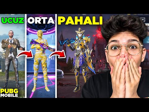 UCUZ, ORTA VE PAHALI HESAP FULLEDİM🤩!! | PUBG MOBİLE