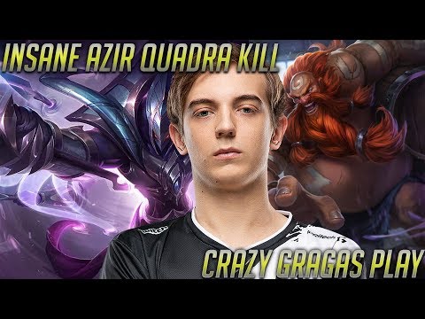 CAPS INSANE GRAGAS PLAY l CAPS AZIR QUADRA KILL l TF BLADE RAGE l LOL MOMENTS