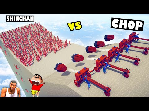 MEDIEVAL TEAM vs ANCIENT TEAM in Totally Accurate Battle Simulator with SHINCHAN and CHOP | TABS