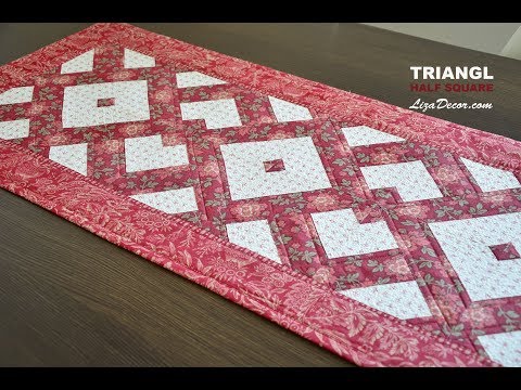 Patchwork tutorial Triangl Half Square - Rychlé šití z pruhů