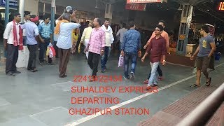 preview picture of video '22419/22433 सुहेलदेव सुपरफास्ट एक्सप्रेस Suhaldev express departing ghazipur'