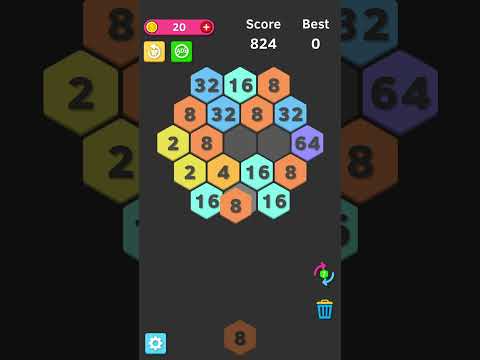 Hexa Merge - Sort to 2048 Video