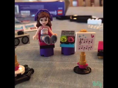 Lego Friends Pop Star Recording Studio being built