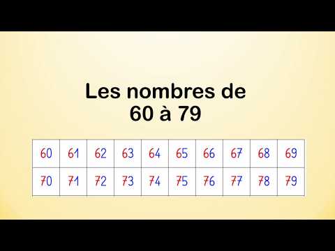 Les nombres de 60 à 79