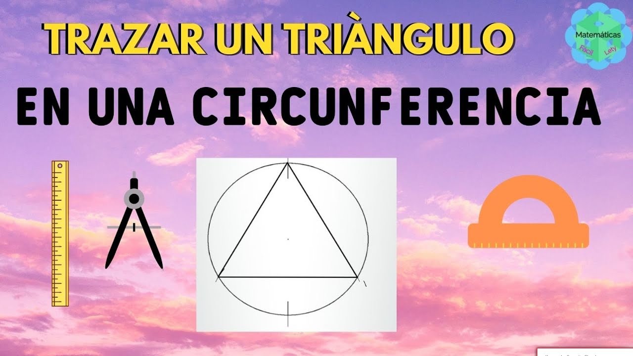 DRAW A TRIANGLE ON A CIRCUMFERENCE Using a protractor, compass, and ruler.