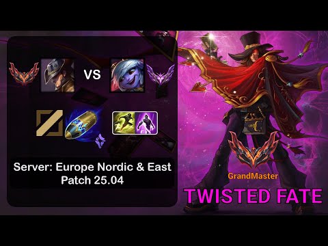 Twisted Fate Mid vs Tristana - EUNE GrandMaster - Patch 25.04