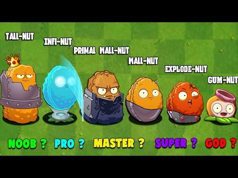 Tournament 24 DEFENSE & NUT Plants Level 1 - Who Will WIn? - Pvz 2 Plant vs Plant