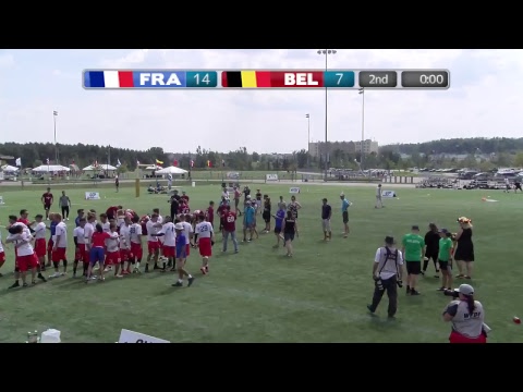 2018 WFDF World Jr. Ultimate Championships | WJUC Men's Bronze: Belgium vs France | Aug. 24
