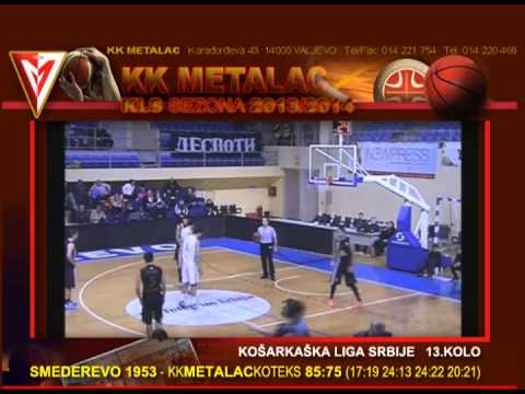 13. Kolo KLS-a SMEDEREVO 1953 vs KK METALAC KOTEKS 85:75