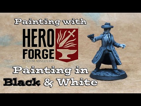 Painting with Heroforge 20 - Noir Detective - Paint in Black & White