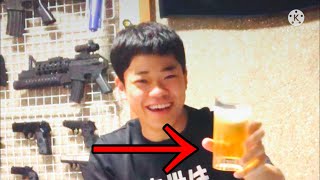 ビール飲む