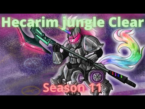 Hecarim jungle Clear | Season 11 | Hecarim jungle full clear Timed (with runes)