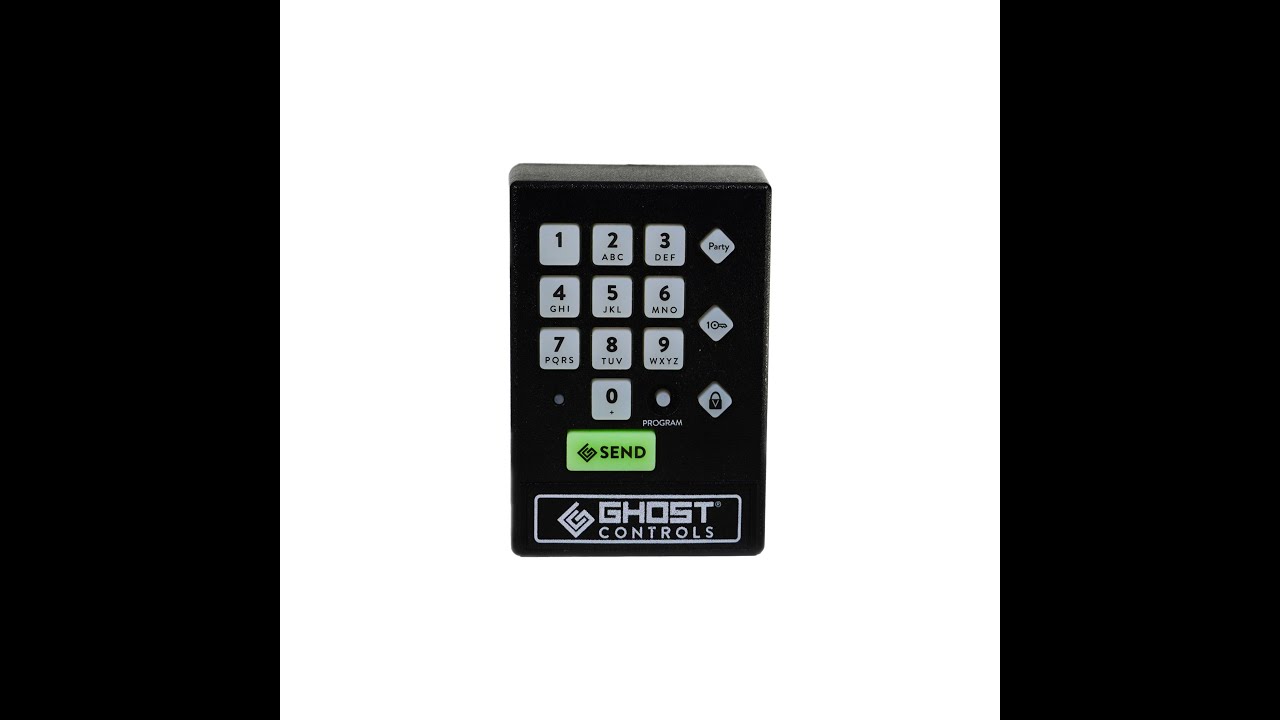 Programming Ghost Controls Wireless Keypad with Green Send Button (V3)