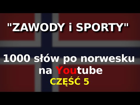Język norweski nauka - zawody i sporty po norwesku -  1000 słów część 5