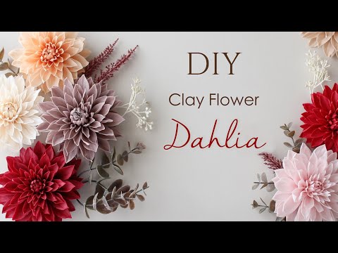DIY How to make clay flower Dahlia