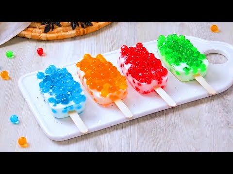 Gummy Rainbow Fruit Popsicles |  Rainbow Gelatin Cakesicles By Hoopla Recipes