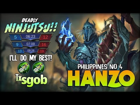 Hanzo Ninjutsu King with 2 Blade of Despair?! ᵀˣsgob Phillippines No 4 Hanzo ~ Mobile Legends
