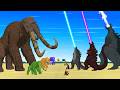 Team Godzilla Vs Evolution Of Titan Mammoth Who Is The True King Of Titans