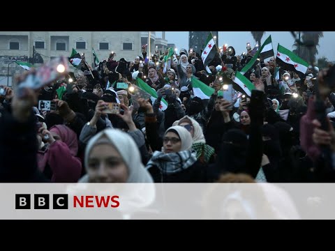 Video | Syrians living in Europe celebrate fall of Assad after fleeing civil war | BBC News