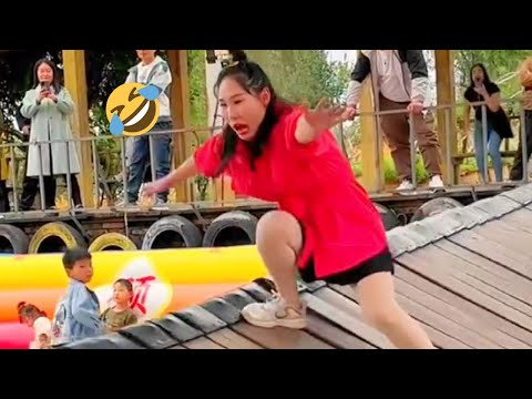 Swinging Bridge game😂 Try Not To Laugh Funny Videos EP. 1