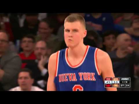 Kristaps Porzingis vs Chicago Bulls 24.03.2016 (19Pts)