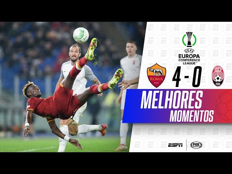 TEVE GOLAÇO DE BICICLETA! ROMA GOLEIA ZORYA NA CONFERENCE LEAGUE | MELHORES MOMENTOS