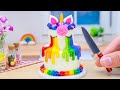 Amazing Miniature Rainbow Unicorn Cake | Collection Super Delicious & Beautiful Desserts For Summer