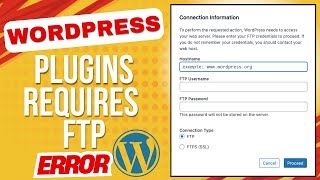 Wordpress Plugins not Installing and need FTP