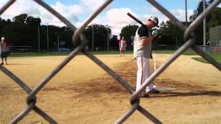 Bucky Covington bats in the "WGLR Bucky's Bash Celebrity Softball Game"
