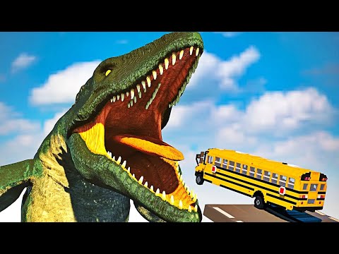 Cars vs Mosasaurus | Teardown