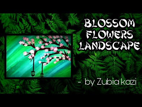Blossom Flowers Landscape | Zubia Kazi | Paintings |