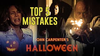 John Carpenter's HALLOWEEN -  Top 5 Movie Mistakes (1978) Jamie Lee Curtis horror movie
