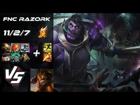 Fnatic Razork JUNGLE Dr. Mundo vs Jarvan IV - EU Challenger Patch 25.S2.1