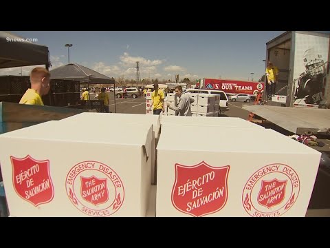 Salvation Army organizes largest food distribution drive-thru Colorado has ever seen