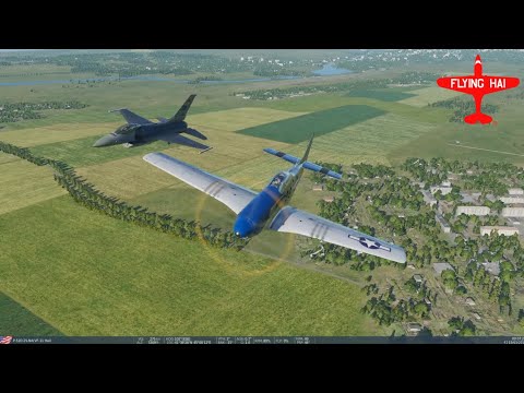 Heritage Flight P-51 & F-16 | DCS World | Flying Hai
