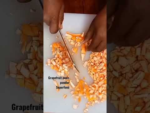 How to make grapefruit peels powder