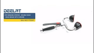 Eye Washing Station - Double Head - Solid Brass with Chrome SKU #D1173267