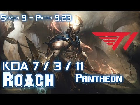 SKT T1 Roach PANTHEON vs AATROX Top - Patch 9.23 KR Ranked