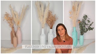 Flaschen und Vasen einfach Upcyclen - DIY Home Deko mit Acrylfarben